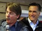 You know you're campaigning in the South if you've got comedian Jeff Foxworthy by your side. Foxworthy introduces Mitt Romney at a campaign stop at the Whistle Stop Cafe, Monday, in Mobile, Ala. You know you're campaigning in the South if you've got comedian Jeff Foxworthy by your side. Foxworthy introduces Mitt Romney at a campaign stop at the Whistle Stop Cafe, Monday, in Mobile, Ala.