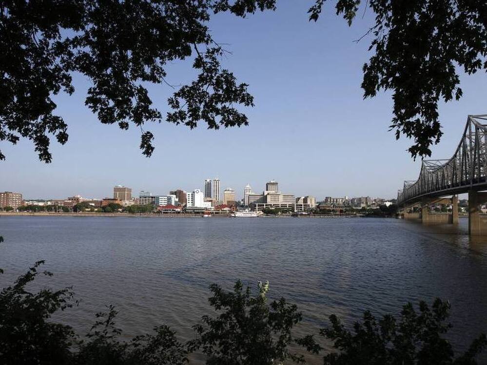 Peoria, Ill., as seen from across the Illinois River.