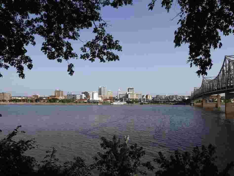 Peoria, Ill., as seen from across the Illinois River.