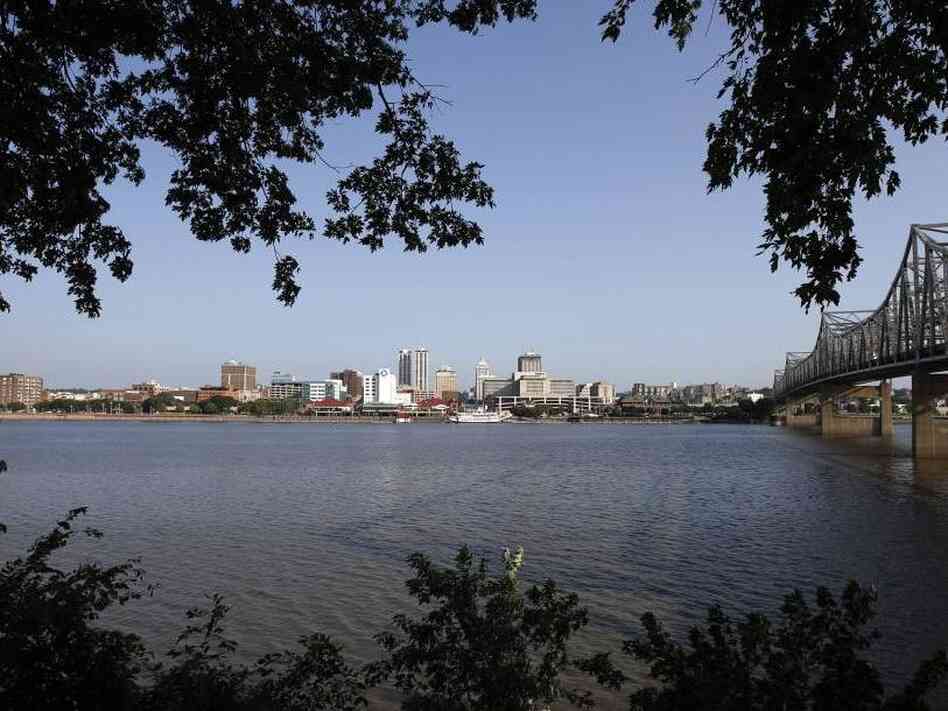 Peoria, Ill., as seen from across the Illinois River.