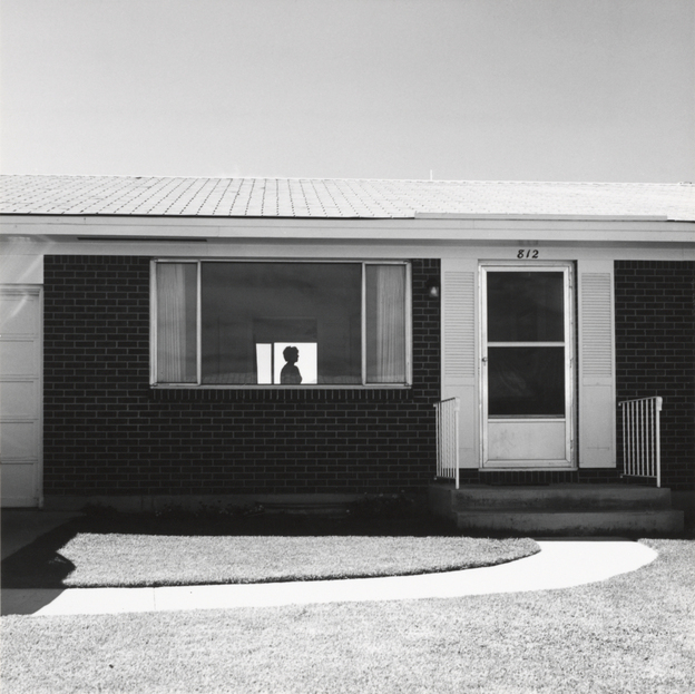 Though curator Joshua Chuang says Robert Adams is, in a sense, trying to make "uniconic" images, this one stands out as one of his more memorable: Colorado Springs, Colorado, 1968