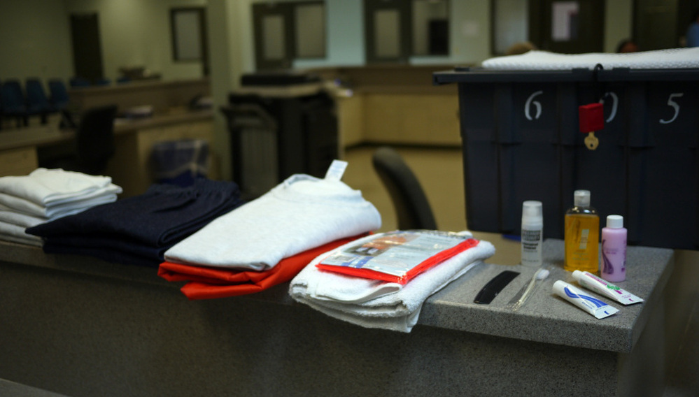 Detainees at the new facility will be issued clothing and personal items, and there's a walk-up pharmacy and commissary for other needs.