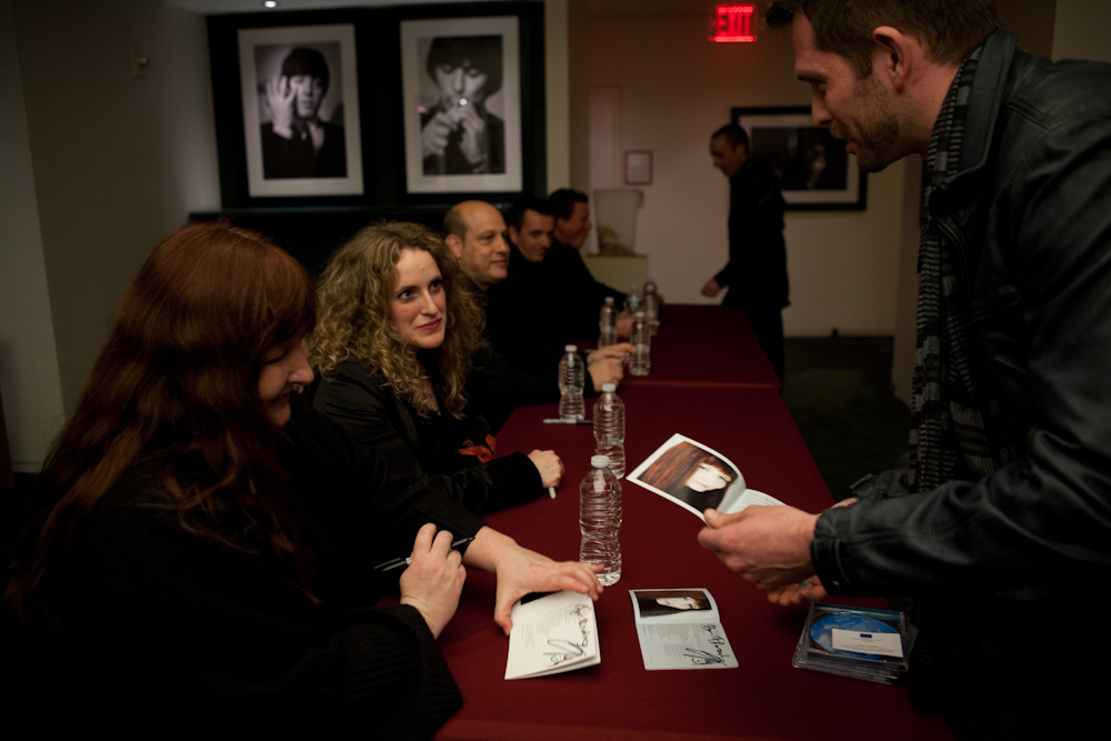 After the performance, Christina Pluhar (left) and musicians greeted audience members and signed CDs.