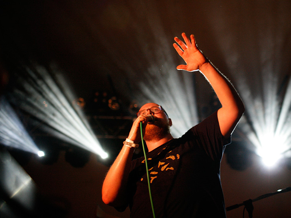 Dan Deacon plays NPR Music's SXSW showcase at Stubb's Wednesday night. Dan Deacon plays NPR Music's SXSW showcase at Stubb's Wednesday night.