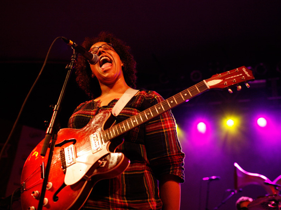 The Alabama Shakes' lead singer, Brittany Howard, onstage at NPR Music's SXSW showcase at Stubb's Wednesday night. The Alabama Shakes' lead singer, Brittany Howard, onstage at NPR Music's SXSW showcase at Stubb's Wednesday night.