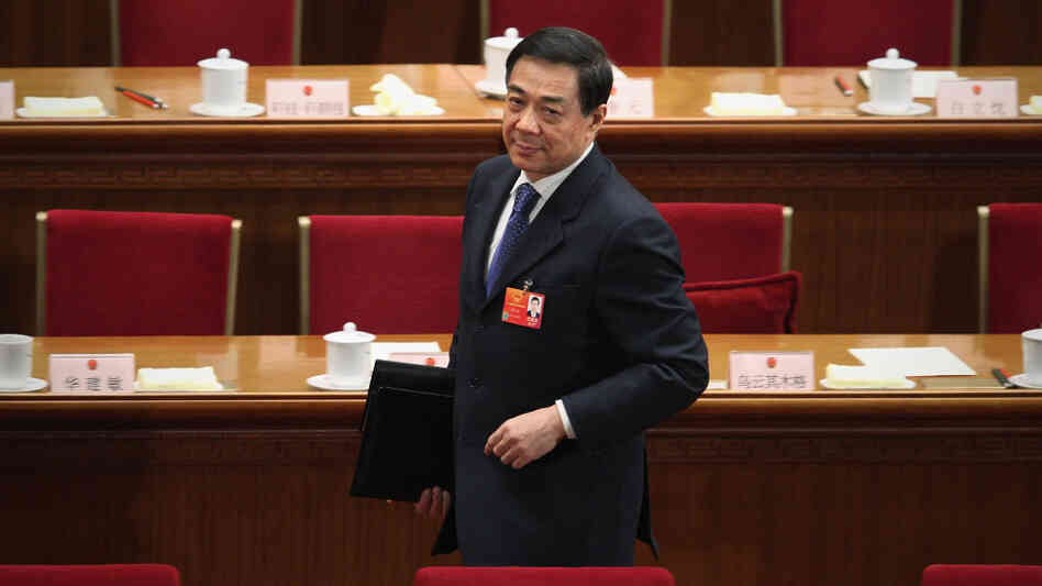 Chongqing Municipality Communist Party Secretary Bo Xilai leaves after the third plenary meeting of the National People's Congress at The Great Hall of the People in Beijing on March 9. Bo had been seen as a leading contender to access the top rungs of power in China, but in a dramatic reversal of fortune, he was sacked Thursday amid a rare public scandal. Chongqing Municipality Communist Party Secretary Bo Xilai leaves after the third plenary meeting of the National People's Congress at The Great Hall of the People in Beijing on March 9. Bo had been seen as a leading contender to access the top rungs of power in China, but in a dramatic reversal of fortune, he was sacked Thursday amid a rare public scandal.