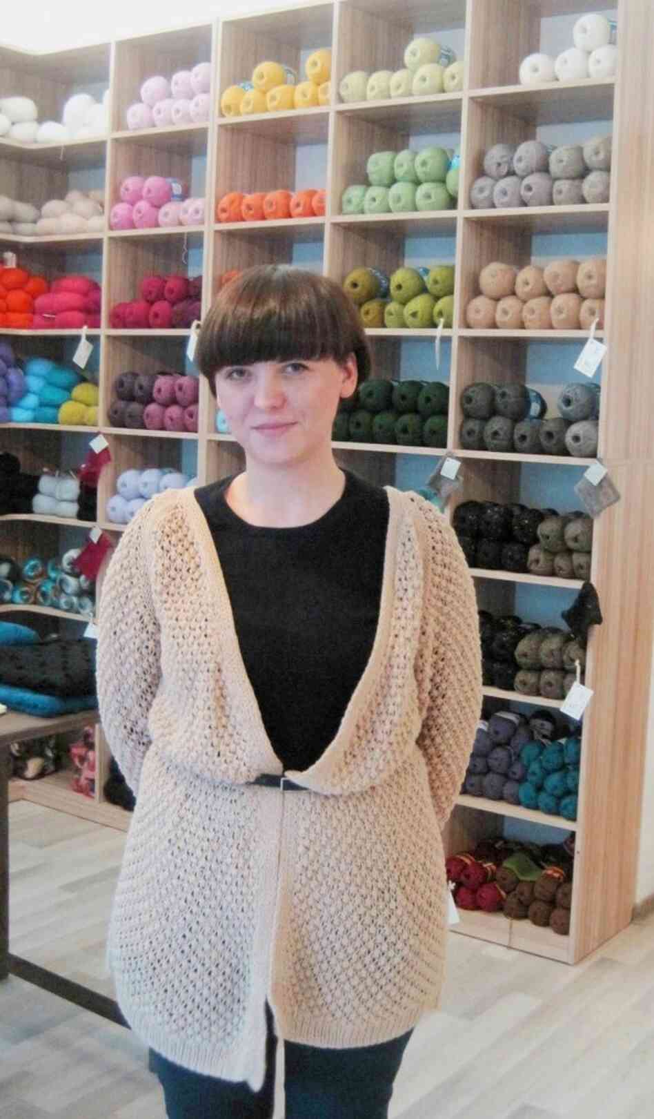Ruta Sluskaite, originally from Lithuania, decided to start her own knitting label after aunt lost her job. Ruta Sluskaite, originally from Lithuania, decided to start her own knitting label after aunt lost her job.
