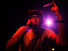 Sugar Tongue Slim brought a live band along with samples by Gotye and Kavinsky to his set at The Parish in Austin, Texas.