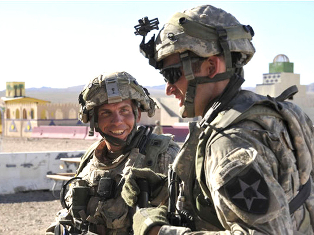 Staff Sgt. Robert Bales (left), the U.S. soldier who allegedly shot and killed 16 civilians in Afghanistan, at the National Training Center in Fort Irwin, Calif., on Aug. 23.