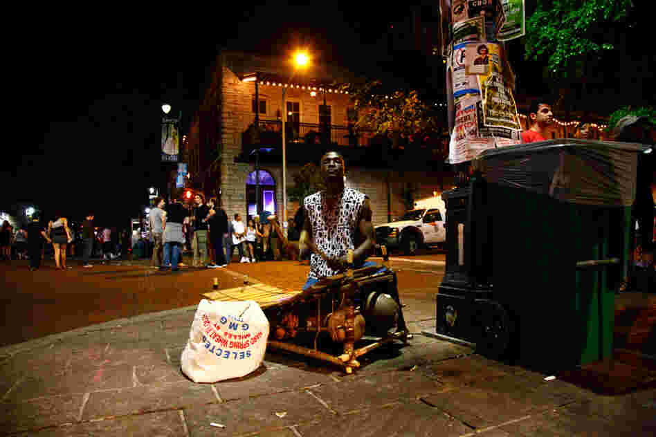 Like hundreds of other musicians and fans, NPR Music arrived in Austin,  Texas, before the official start of SXSW 2012, including this balafon player.