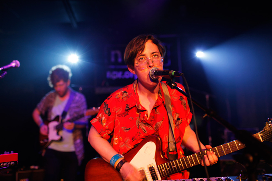 Mixing songs from 2010's majestic Twin Hand Movement with some new material from the hotly anticipated Nootropics, Lower Dens seethed through a gorgeous, brooding set at NPR Music's SXSW day party.