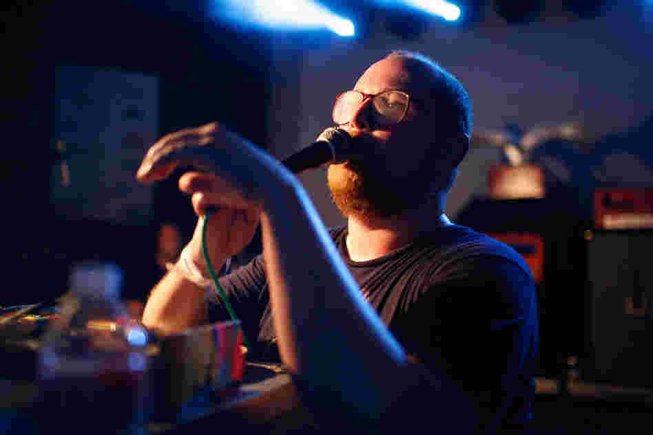  Backed by two drummers, electronic pop artist Dan Deacon needed only a table full of electronics and a ringleader's personality to launch a wild dance party at NPR Music's SXSW Showcase. 
