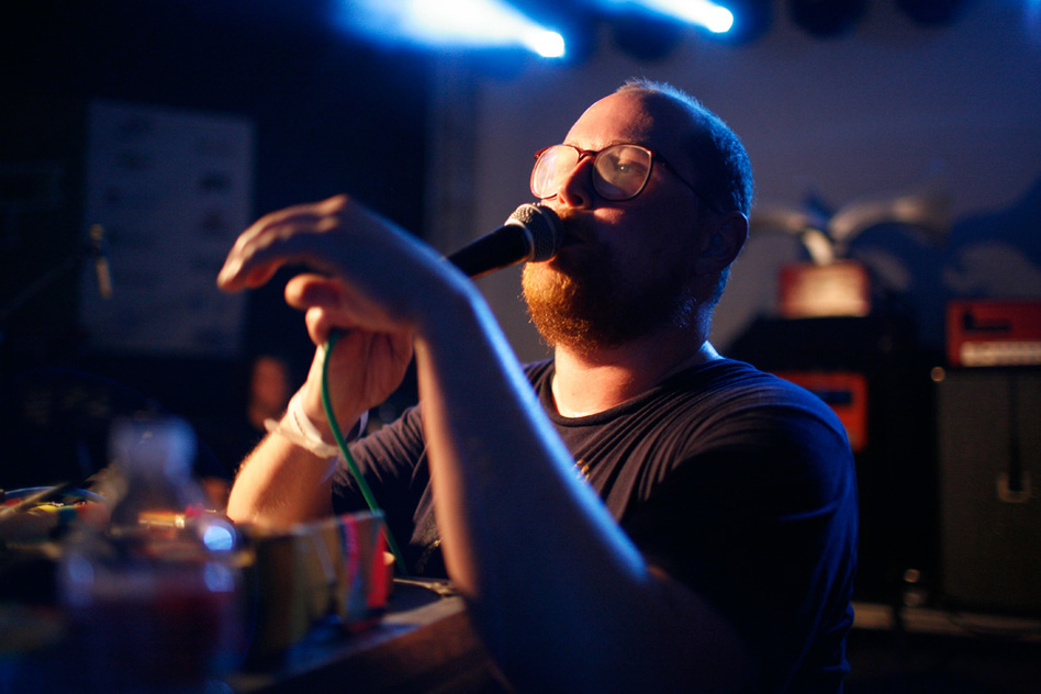Backed by two drummers, electronic pop artist Dan Deacon needed only a table full of electronics and a ringleader's personality to launch a wild dance party at NPR Music's SXSW Showcase.