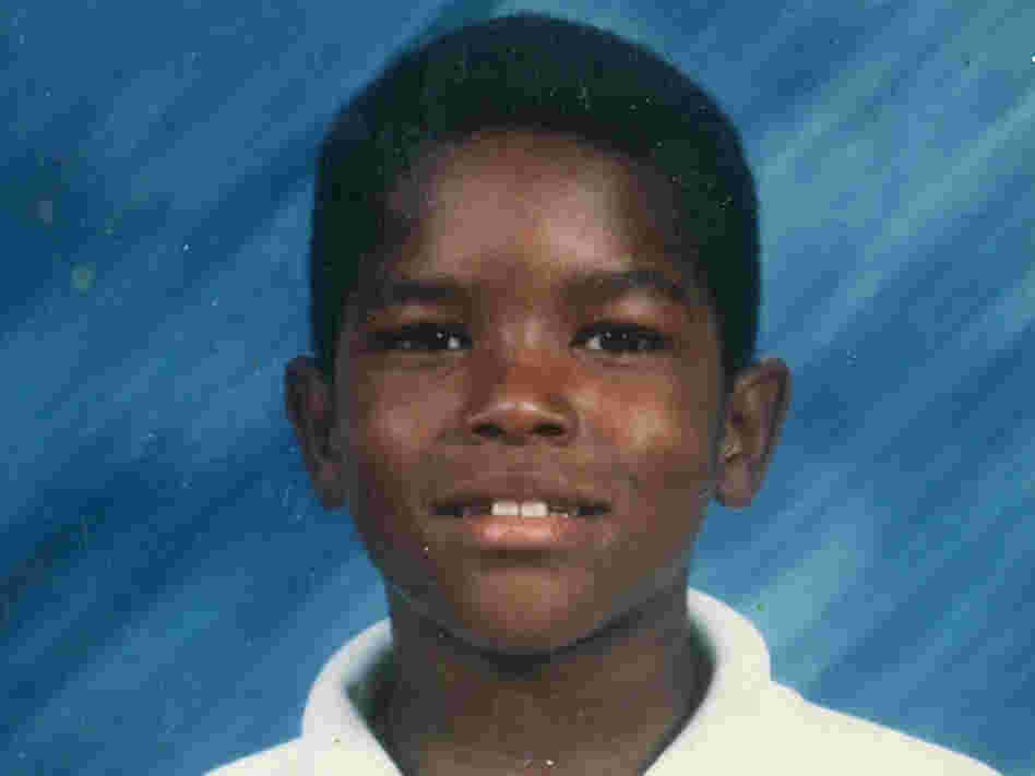 Kuntrell Jackson, 14, and two other kids held up a  video rental store. One of the other boys shot and killed the cashier. Under Arkansas' felony-murder law, Jackson was deemed just as responsible as the gunman. He was tried as an adult for aggravated murder and, under state law, received a mandatory sentence of life without parole.
