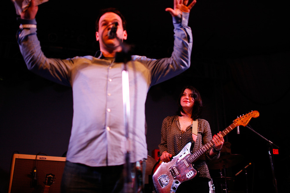 Comedian and This American Life contributor Mike Birbiglia introduces Sharon Van Etten at NPR Music's SXSW showcase at Stubb's.
