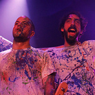 The paint-splattered members of Venezuelan rock band La Vida Boheme won over NPR Music's team on the second day of the SXSW festival in Austin, Texas. The paint-splattered members of Venezuelan rock band La Vida Boheme won over NPR Music's team on the second day of the SXSW festival in Austin, Texas.