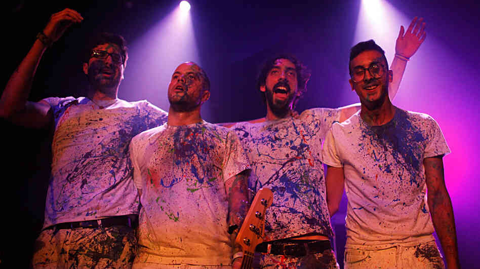 The paint-splattered members of Venezuelan rock band La Vida Boheme won over NPR Music's team on the second day of the SXSW festival in Austin, Texas.