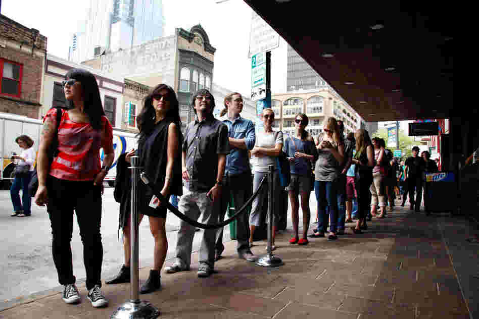 Can't tell if line to NPR Music's day party at The Parish or SXSW fashion show.