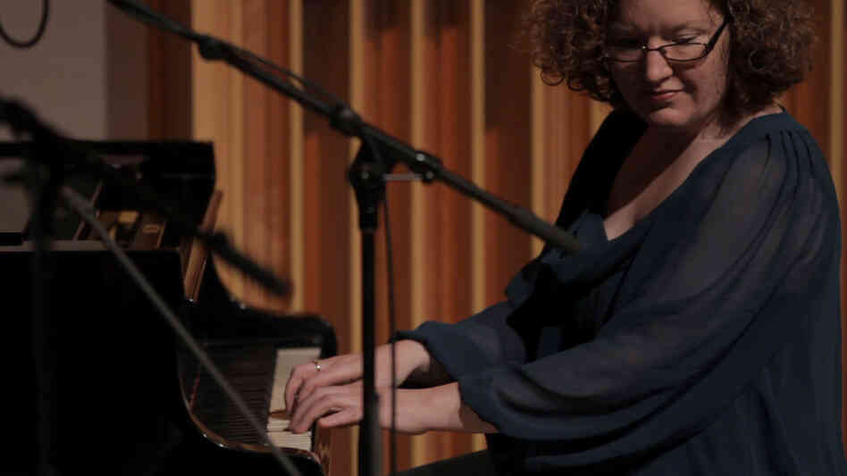 Triona keeps the beat on the Fraser Steinway.