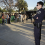 Students at Gardena High School in Gardena, Calif., lined up for a security check before school in January 2011. Students at Gardena High School in Gardena, Calif., lined up for a security check before school in January 2011.