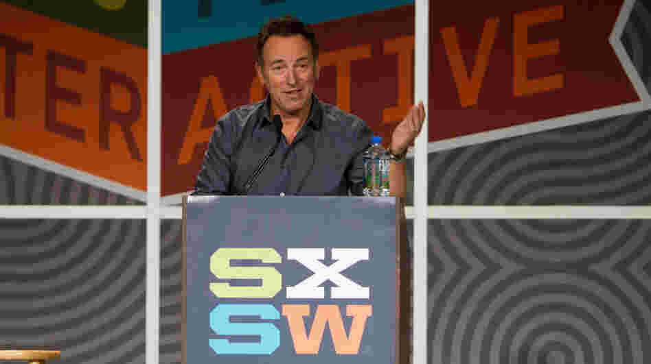 In a nearly hour-long address from the stage of the Austin Convention Center at South By Southwest, Bruce Springsteen spoke about his life as a musician and artists who influenced his career. 