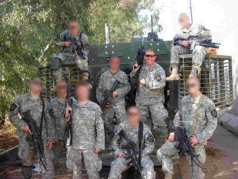 Then-Capt. Brent Clemmer said Staff Sgt. Robert Bales distinguished himself as a team leader in Clemmer's C Company, 2nd Battalion, 3rd Infantry Regiment during the Battle of Zarqa, Iraq. The faces of the rest of Bales' squad have been obscured.