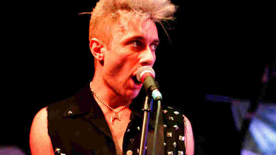 Anthony Anzaldo of the California rock band Ceremony performs at the Red 7 patio on Saturday, March 17 during the 2012 South by Southwest music conference.