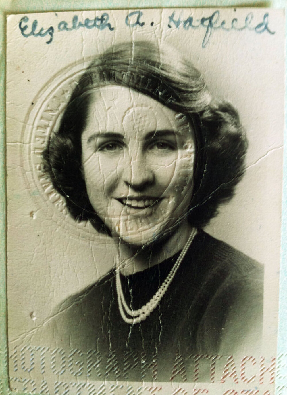 Betty Werther's passport photo from 60 years ago.