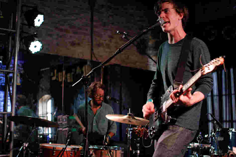 Keepin' it simple: On Saturday night, Yellow Ostrich's minimalist drum kit and spare guitar effects put the focus on the songs at Baeblemusic's show at Knuckle Rambler Lounge.