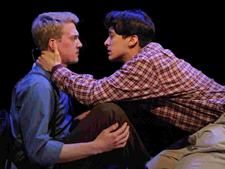 Benji (Matthew Cerar, left) moves in with his boyfriend Kenny (Alex Galick) and Edith when his parents kick him out after learning he's gay. Benji (Matthew Cerar, left) moves in with his boyfriend Kenny (Alex Galick) and Edith when his parents kick him out after learning he's gay.