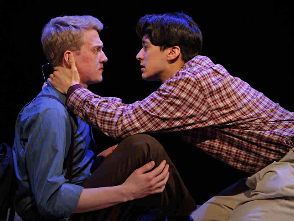 Benji (Matthew Cerar, left) moves in with his boyfriend Kenny (Alex Galick) and Edith when his parents kick him out after learning he's gay. Benji (Matthew Cerar, left) moves in with his boyfriend Kenny (Alex Galick) and Edith when his parents kick him out after learning he's gay.
