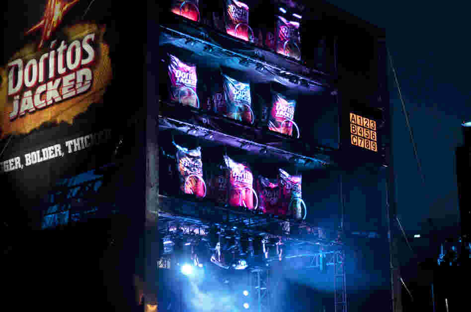 Like Nero before his coliseum, if a band just wasn't cutting it, the giant vending machine doubling as a stage dispensed giant bags of Doritos on emaciated indie-rockers below.