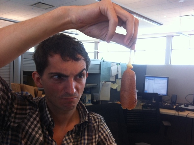 Ian inspects it. 