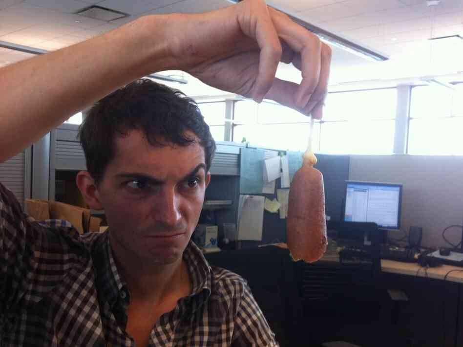 Ian inspects it. 