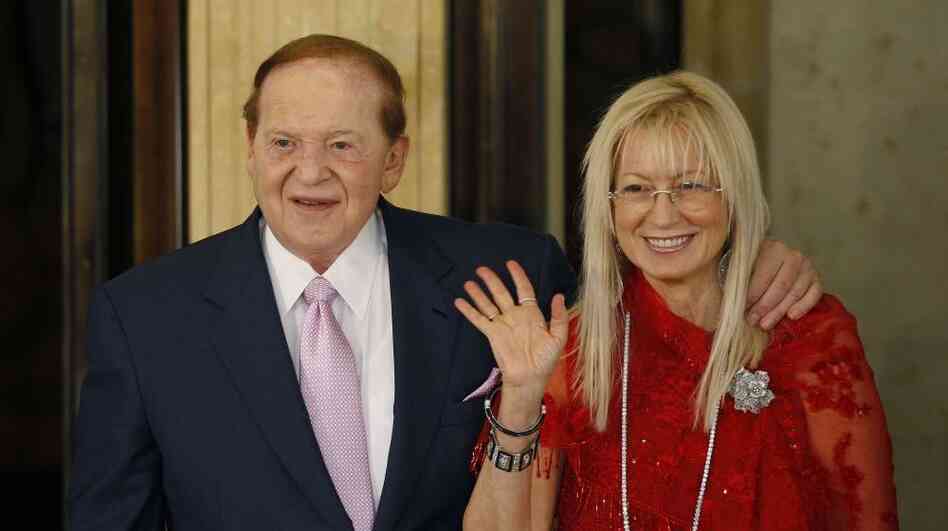 Sheldon and Miriam Adelson at the 2008 opening ceremony of the Four Seasons Hotel Macau in Macau. Sheldon and Miriam Adelson at the 2008 opening ceremony of the Four Seasons Hotel Macau in Macau.