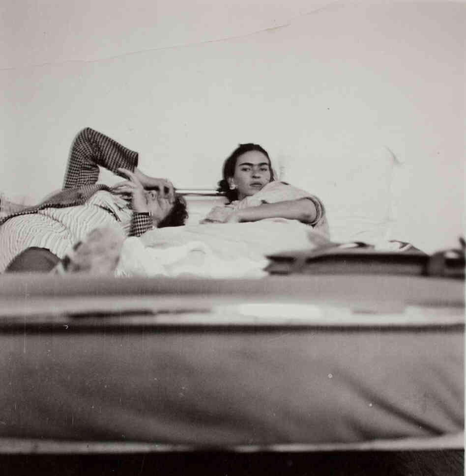Frida Kahlo and an unidentified person, circa 1930