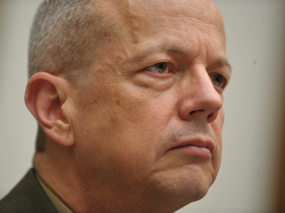 Marine Corps Gen. John Allen during today's hearing. 