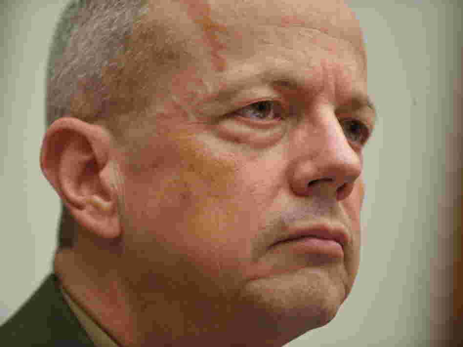 Marine Corps Gen. John Allen during today's hearing. 