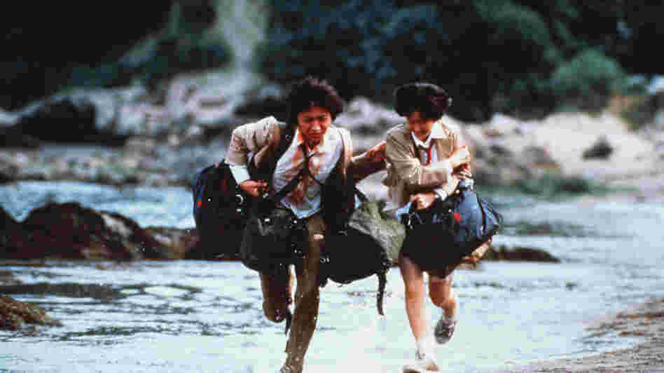 Shuya Nanahara (Tatsuya Fujiwara) and Noriko Nakagawa (Aki Maeda) are two Japanese high school students among 42 left on a deserted island, each with a bag of supplies and weapons, and forced to fight to the death in Battle Royale. Shuya Nanahara (Tatsuya Fujiwara) and Noriko Nakagawa (Aki Maeda) are two Japanese high school students among 42 left on a deserted island, each with a bag of supplies and weapons, and forced to fight to the death in Battle Royale.