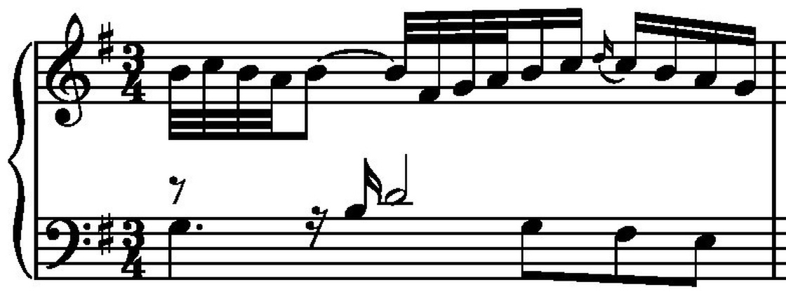 Variation No. 13 - first measure.