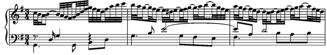 Variation No. 13 - ninth measure.