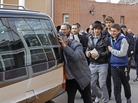 Mourners follow the hearse carrying the coffins of one of the victims of the French school shooting. Mourners follow the hearse carrying the coffins of one of the victims of the French school shooting.