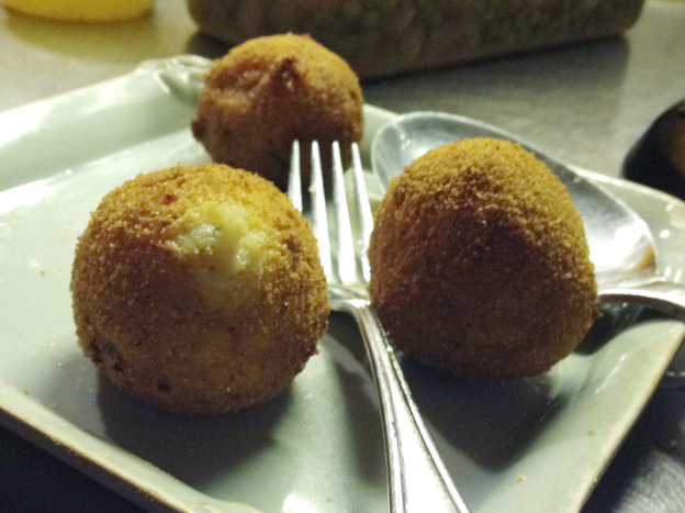 Enoteca Maria "nonna" Giovana Gambino's arancini, or fried rice balls. 