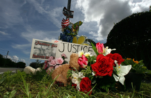 The makeshift memorial for slain teenager Trayvon Martin continues to grow daily outside of the Retreat at Twin Lakes community in Sanford, Florida.