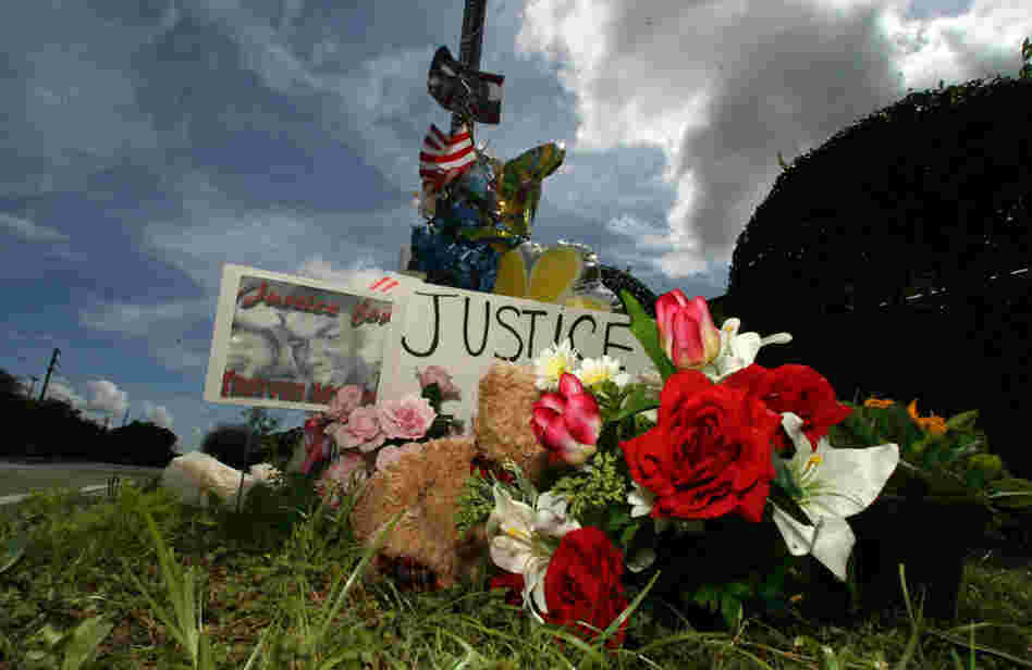 The makeshift memorial for slain teenager Trayvon Martin continues to grow daily outside of the Retreat at Twin Lakes community in Sanford, Florida.