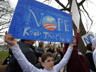 Protesters show their opposition to President Obama's health care overhaul on March 16, 2010, days before it became law. Protesters show their opposition to President Obama's health care overhaul on March 16, 2010, days before it became law.