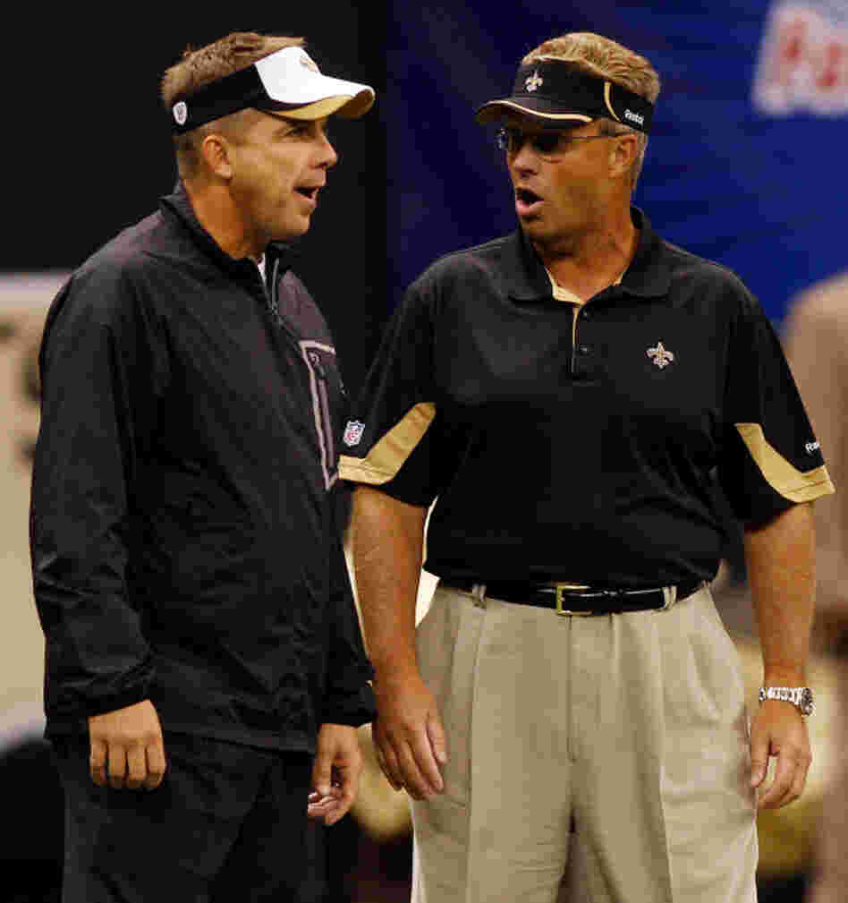 New Orleans Saints head coach Sean Payton, left, and then-defensive coordinator Gregg Williams in August 2010.