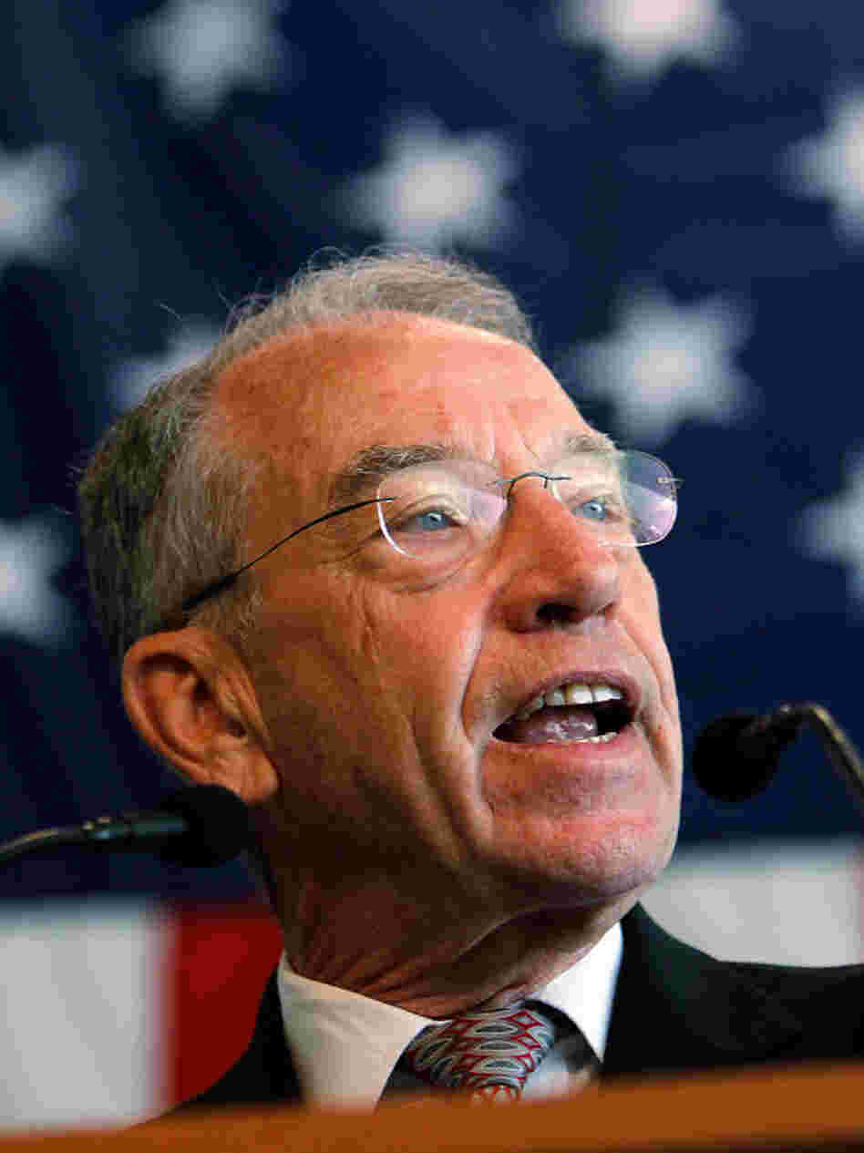 Sen. Chuck Grassley, R-Iowa, shown in August 2011, criticized the STOCK Act that passed Thursday, saying it didn't go far enough.