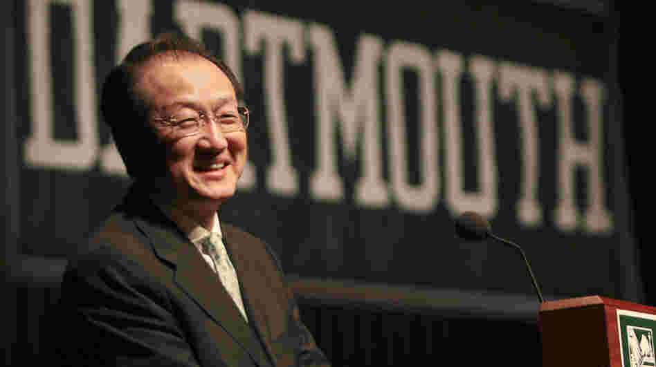 Dr. Jim Yong Kim is introduced as the new president of Dartmouth College in Hanover, N.H., in 2009.