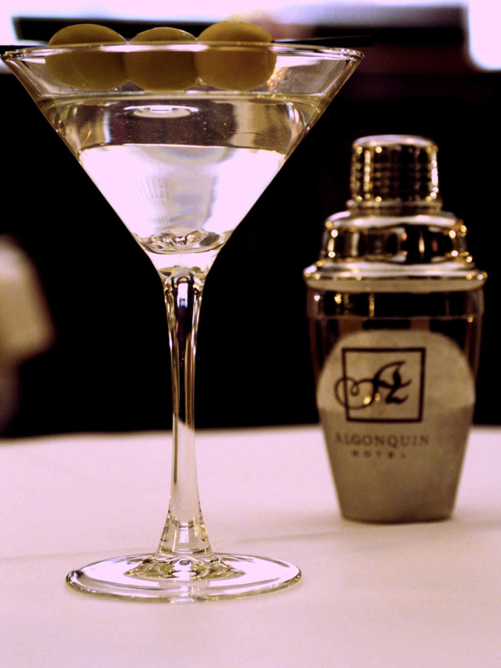 A martini at the New York's Algonquin Hotel, a favorite haunt of the Man Men characters.